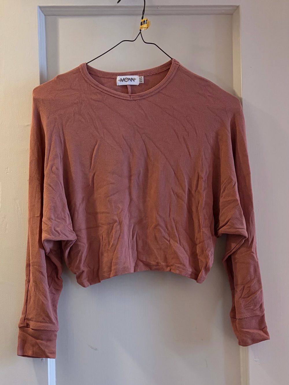 Dusty Rose Long-Sleeve Cropped Top